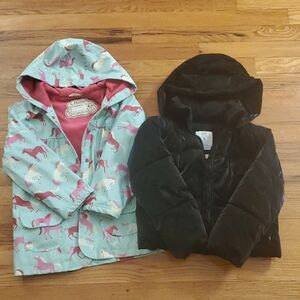 Hatley Unicorn Print Jacket - Aqua and Pink